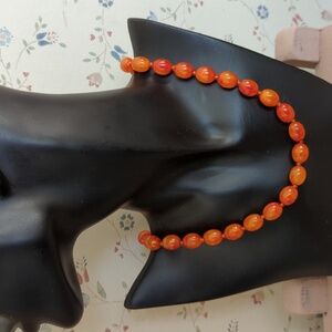 🧡 Sarah Coventry Vintage 11" Large Beaded Necklace need length pic